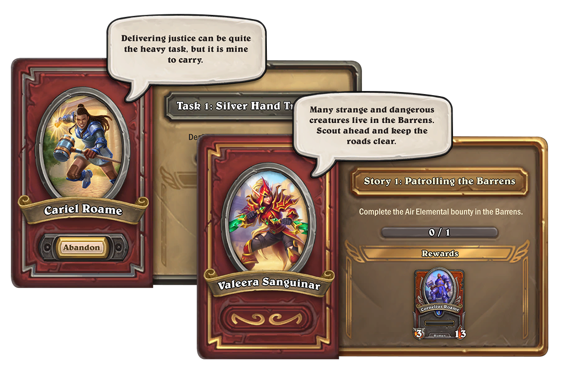 UI of a specific Mercenary's task