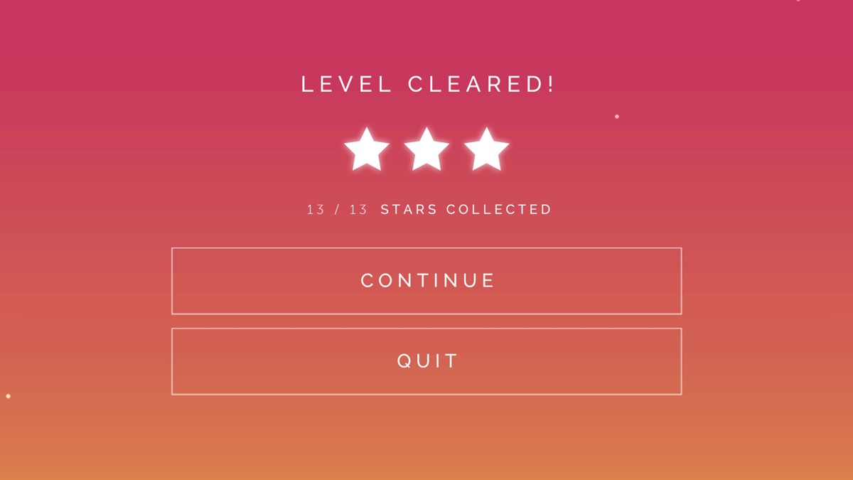 Level Cleared Screen